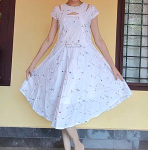 Cute White Floral Dress