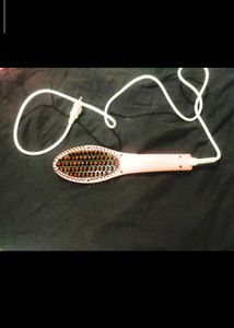 Pink Heated Hair Straightening Brush