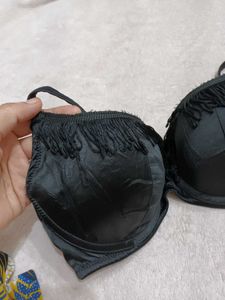 Black Lace Trim Bra