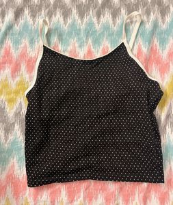 Black & White Polka Dot Cami Top