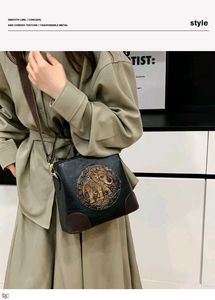 Embossed Elephant Bucket SlinG/Bag