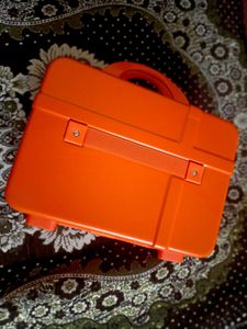 Orange Bow vanity suitcase