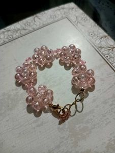 Charming Pink Beaded Bracelet