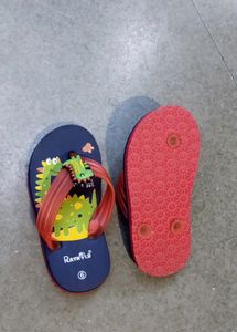 Kids Dinosaur Flip-Flops - Size 6