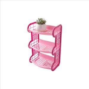 Pink 3-Tier Kitchen Organizer Rack