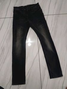 Men's Black Washed Jeans