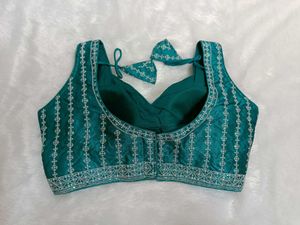 Embellished Teal Blouse