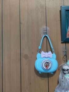 Cute Blue Kitty Shaped Coin Pouch