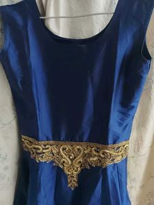 Royal Blue Embroidered Gown