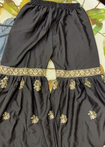 Embroidered Black Kurta Set with Dupatta