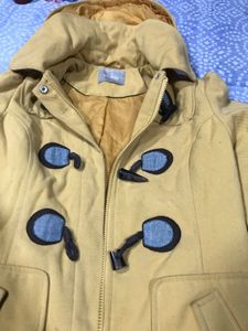 Stylish Yellow Hooded Coat dress facewash free