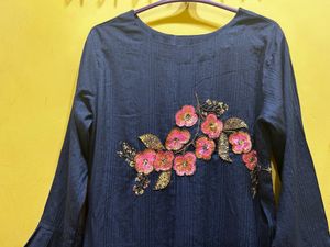 Neerus Embellished Straight Kurta Size L
