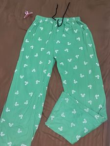 Mickey Mouse Print Pajama Bottoms