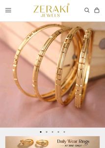 1gram Gold Zeraki bangles set of 3