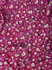 Red Floral Midi Dress