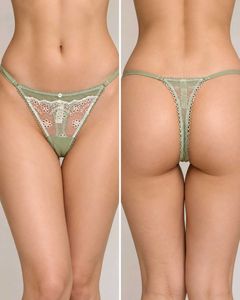 Primark Sage Green Lace Thong Panty