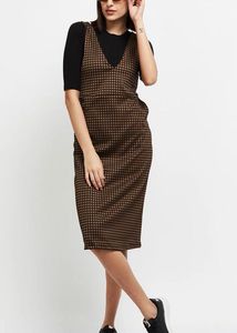 Checkered Pinafore Dress