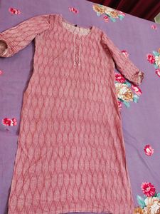 Light Mauve Color Straight Kurti