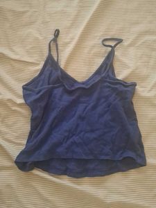 Blue Spaghetti Strap Tank Top