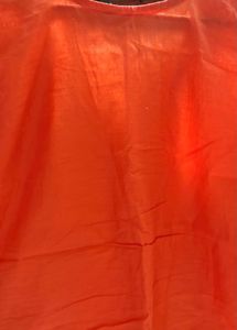 Embroidered Orange Kurta Set