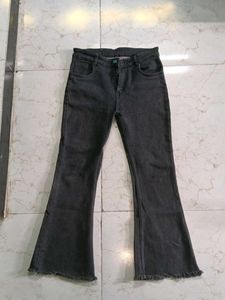 Flared Hem Dark Wash Jeans
