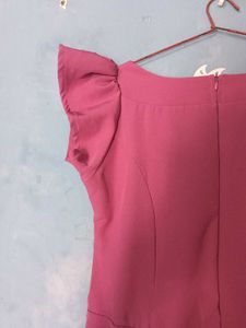 Charming Pink Heart Print Dress