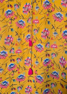 Floral Print Kurta/medium length one piece dress