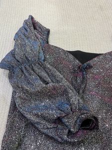 Sparkly Puff Sleeve Top