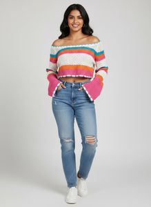 Striped Knit Cropped top
