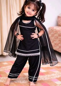 Adorable Black Kurta Set with Dupatta