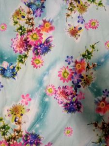 Graphic Floral Design Top In Size M
