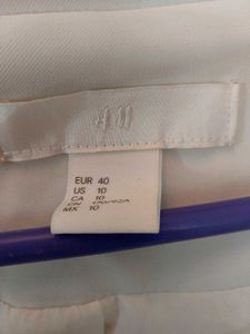 Cream Single Button Blazer