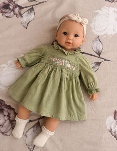 Baby Girl's Sage Green Embroidered Dress
