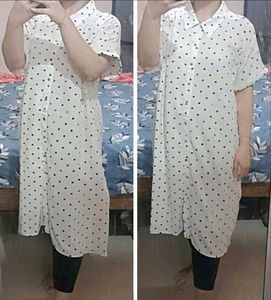 POLKA DOT BUTTON-DOWN DRESS