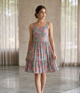 Floral Print Tiered Summer Dress