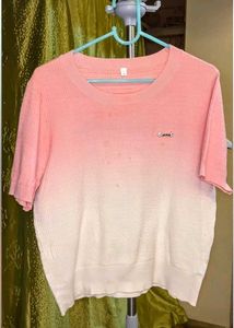 Imported Ombre Pink Knit Top