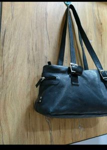 Black Leather Shoulder Bag