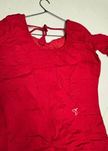 Beautiful Red Embroidered Kurta