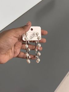 Elegant Pearl Hoops