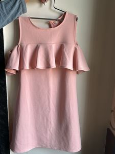 pink ruffle dress