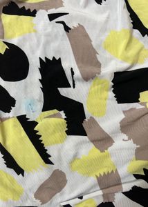 Abstract Print Camisole with Lace Trim