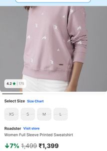 Roadster Lavender Sweatshirt- Size XS