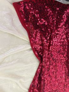 Sparkling Red Sequin Tank Top