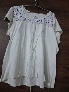 Cream Floral Print T-Shirt