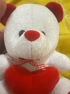 Cute White Teddy Bear with Heart Soft toy