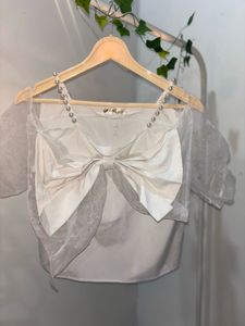 Chic Off-Shoulder Bow Top