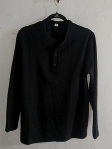 Classic Black Henley Shirt