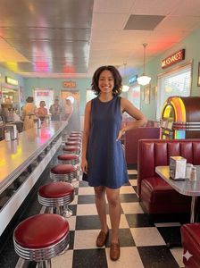 Classic Navy A-Line Dress