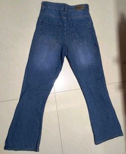 Classic Blue Denim Flare Jeans