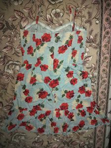 Light Blue Floral Mini Dress